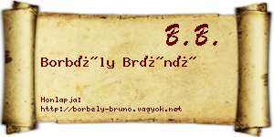 Borbély Brúnó névjegykártya